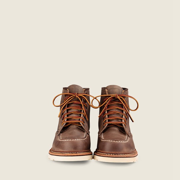 Botas Red Wing Heritage Hombre Kaki - Classic Moc – 6-Inch Rough & Tough Cuero - 421-RQJBHC